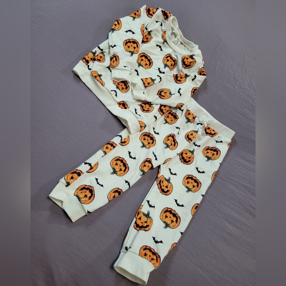 ✨️3/$25✨️ Halloween Pumpkin Toddler Tracksuit